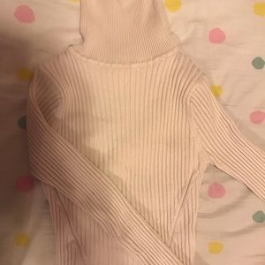 White Long Sleeve Turtle Neck